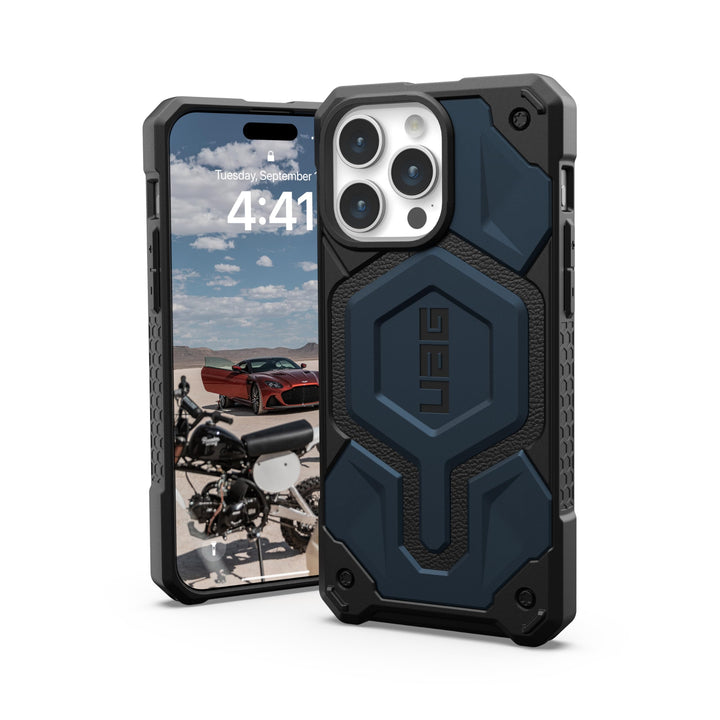 URBAN ARMOR GEAR Monarch Pro Schutzhülle kompatibel mit Apple iPhone 15 Pro Max Hülle [Wireless Char