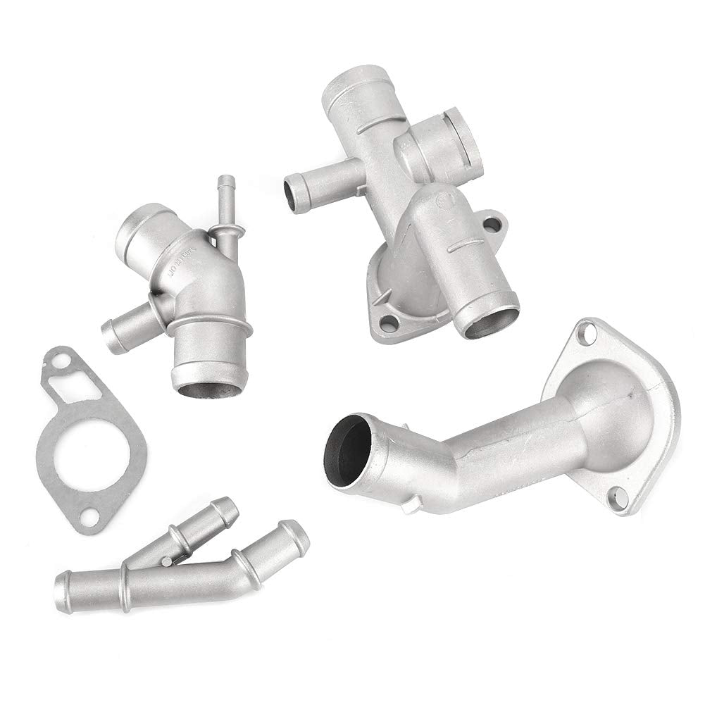 Kühlmittelflansch Kit, 4 Teile/satz Aluminium Motor Kühlmittelschlauch Flansch Kit Fit Für Mk4 1,8 T