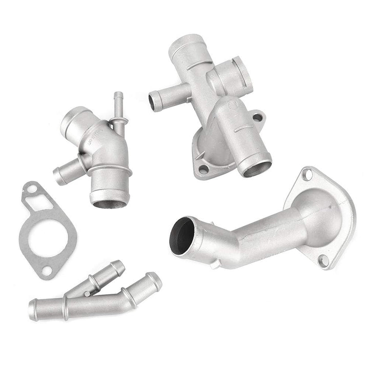 Kühlmittelflansch Kit, 4 Teile/satz Aluminium Motor Kühlmittelschlauch Flansch Kit Fit Für Mk4 1,8 T