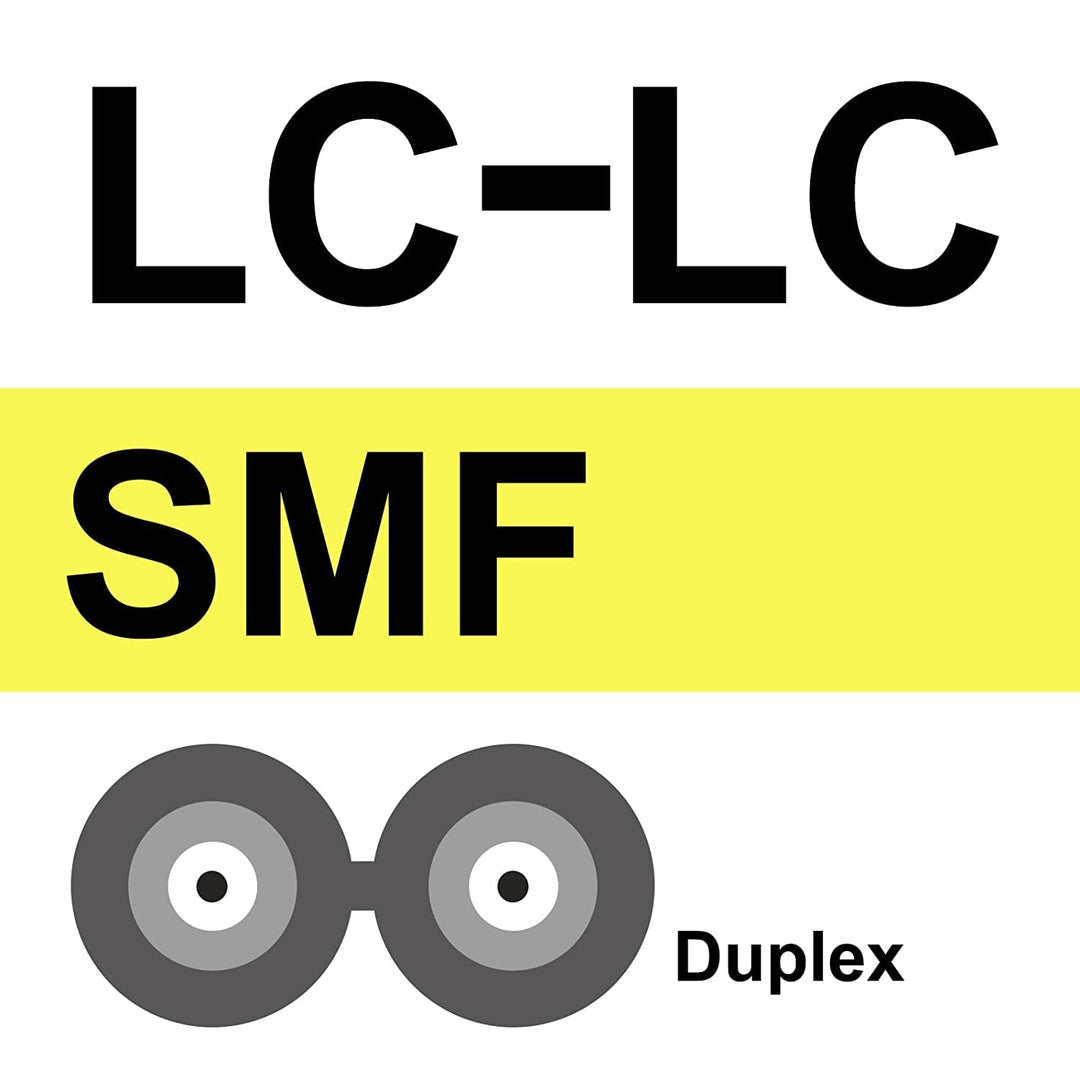 10Gtek LC zu LC OS2 Singlemode Duplex 100-Meter, LWL Glasfaser Patchkabel Fibre Optic Patch Cable 9/