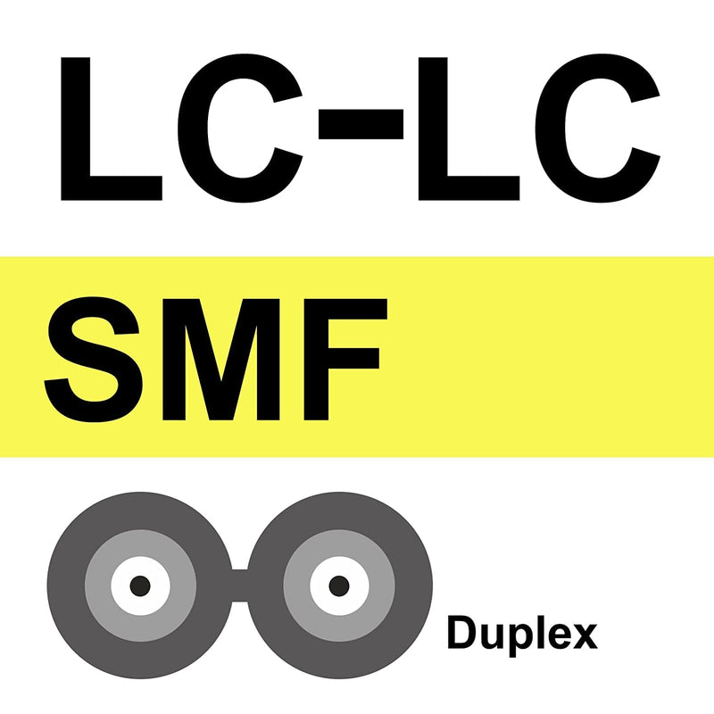 10Gtek LC zu LC OS2 Singlemode Duplex 50-Meter, LWL Glasfaser Patchkabel Fibre Optic Patch Cable 9/1