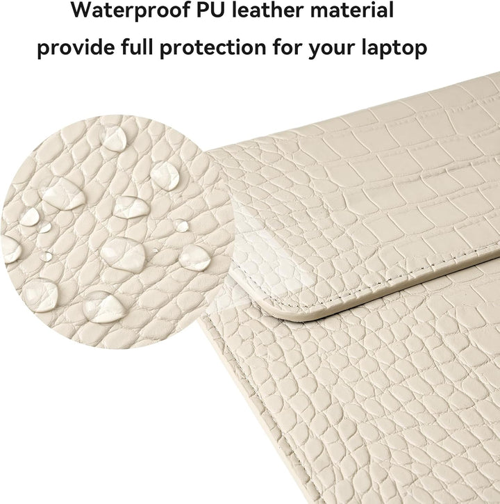 MOSISO PU Laptop Hülle 13 Zoll, 13 Zoll Laptoptasche Kompatibel mit MacBook Air M4 M3 M2 M1 2025-201