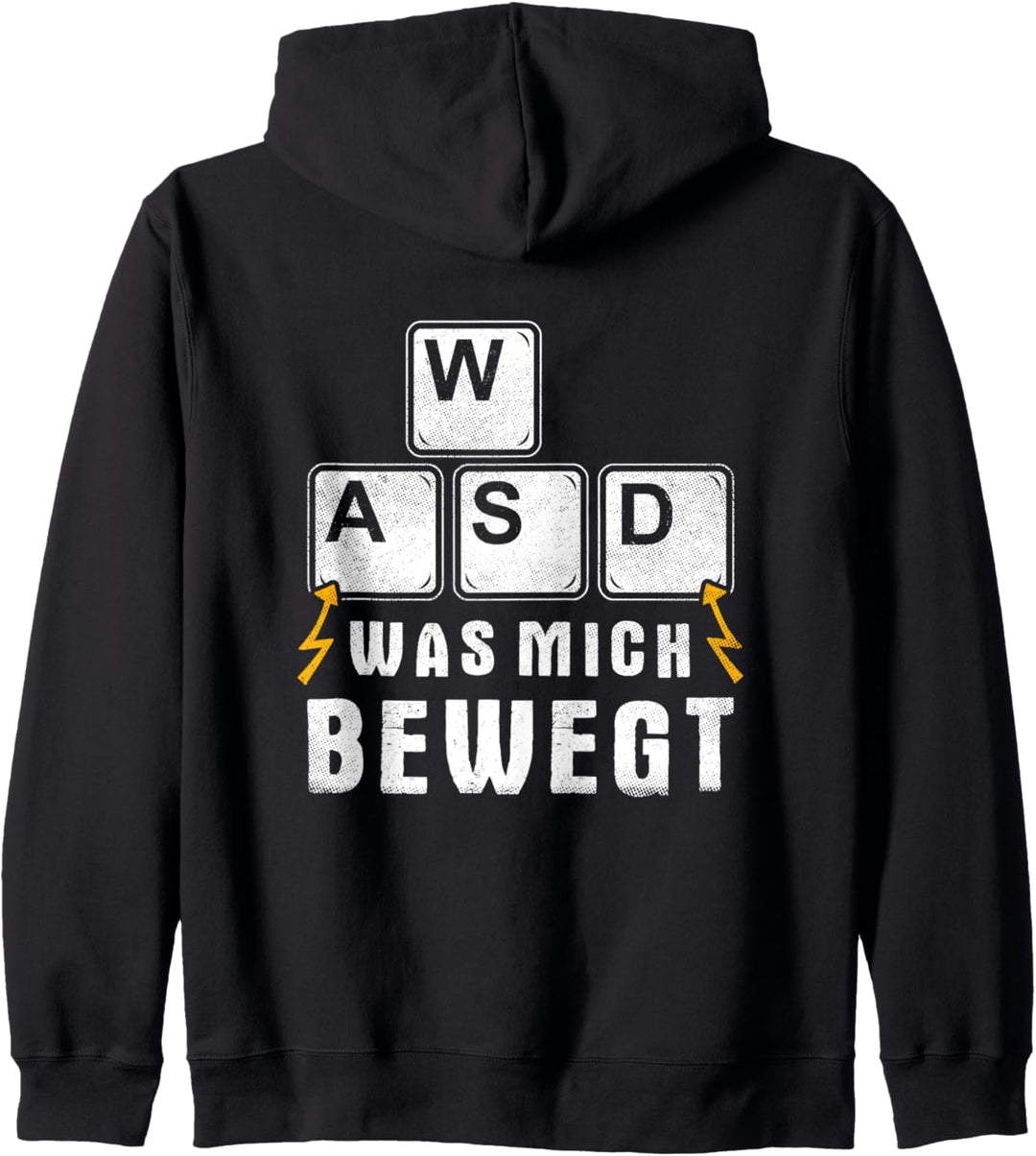 Was Mich Bewegt WASD Tastatur PC Gamer Spruch Gaming Kapuzenjacke