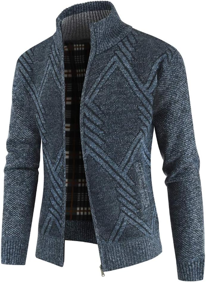 Sliktaa Herren Strickjacke Festival Cardigan Warm Trachtenjacke Mode Schlichter Pullover Langarm Swe