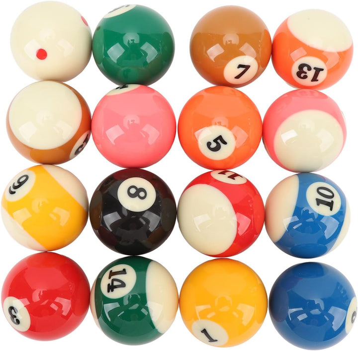 Bällebad Billard Set 16 Stück Diameter 57.2mm/22.5" Pool Billard Kugeln Kugelset aus Kunstharz Punkt