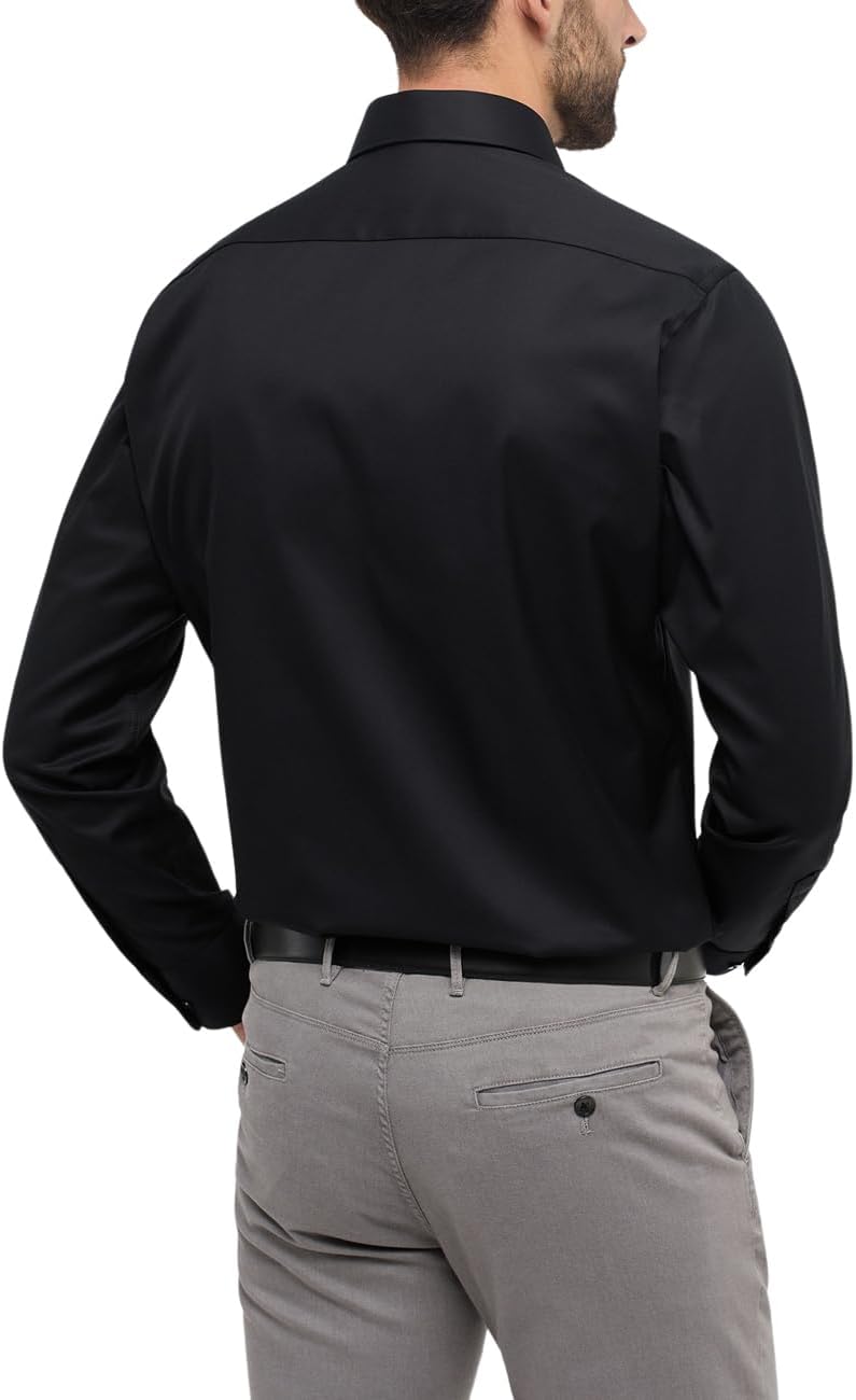 ETERNA Herren Cover Shirt MODERN FIT 38 Schwarz, 38 Schwarz