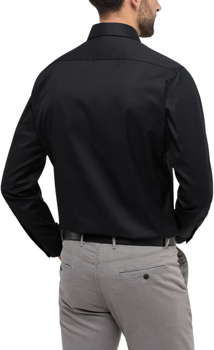 ETERNA Herren Cover Shirt MODERN FIT 38 Schwarz, 38 Schwarz