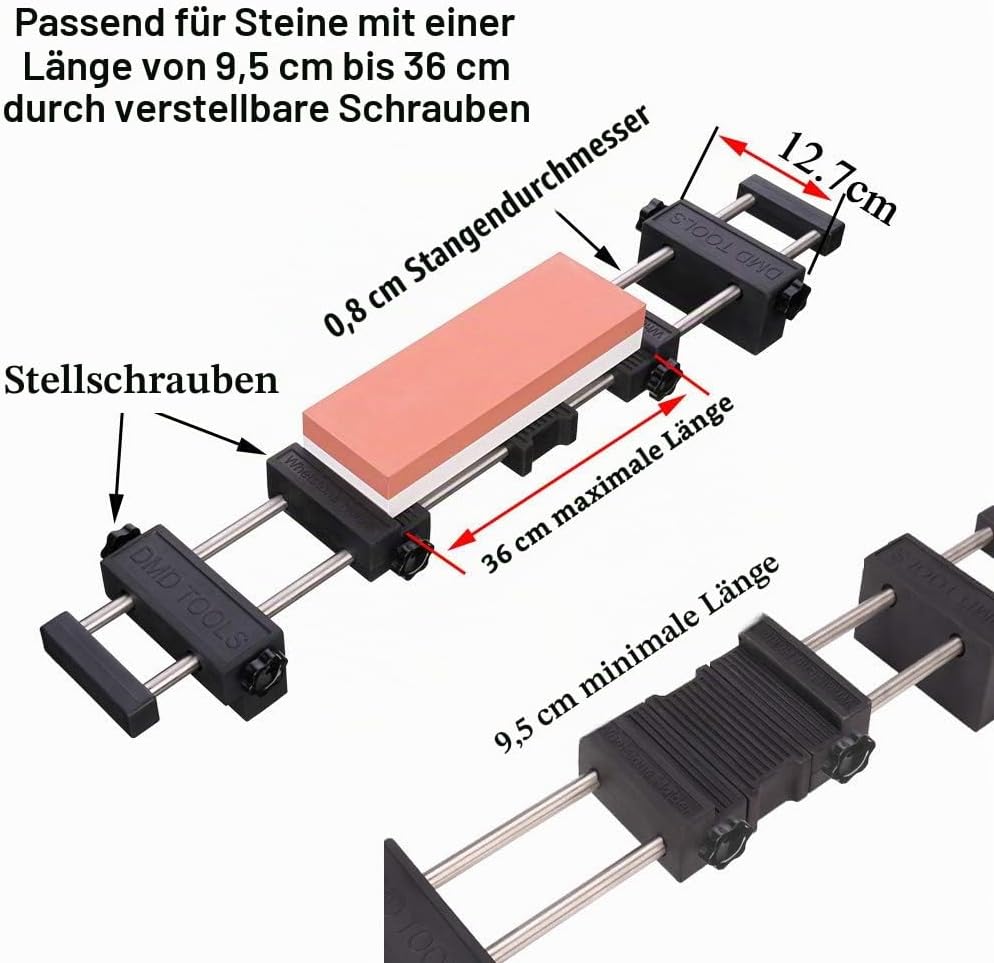 Schleifstein Wetzsteinhalter Sink Bridge mit verstellbarem, rutschfestem Gummi zum einfachen Honen v