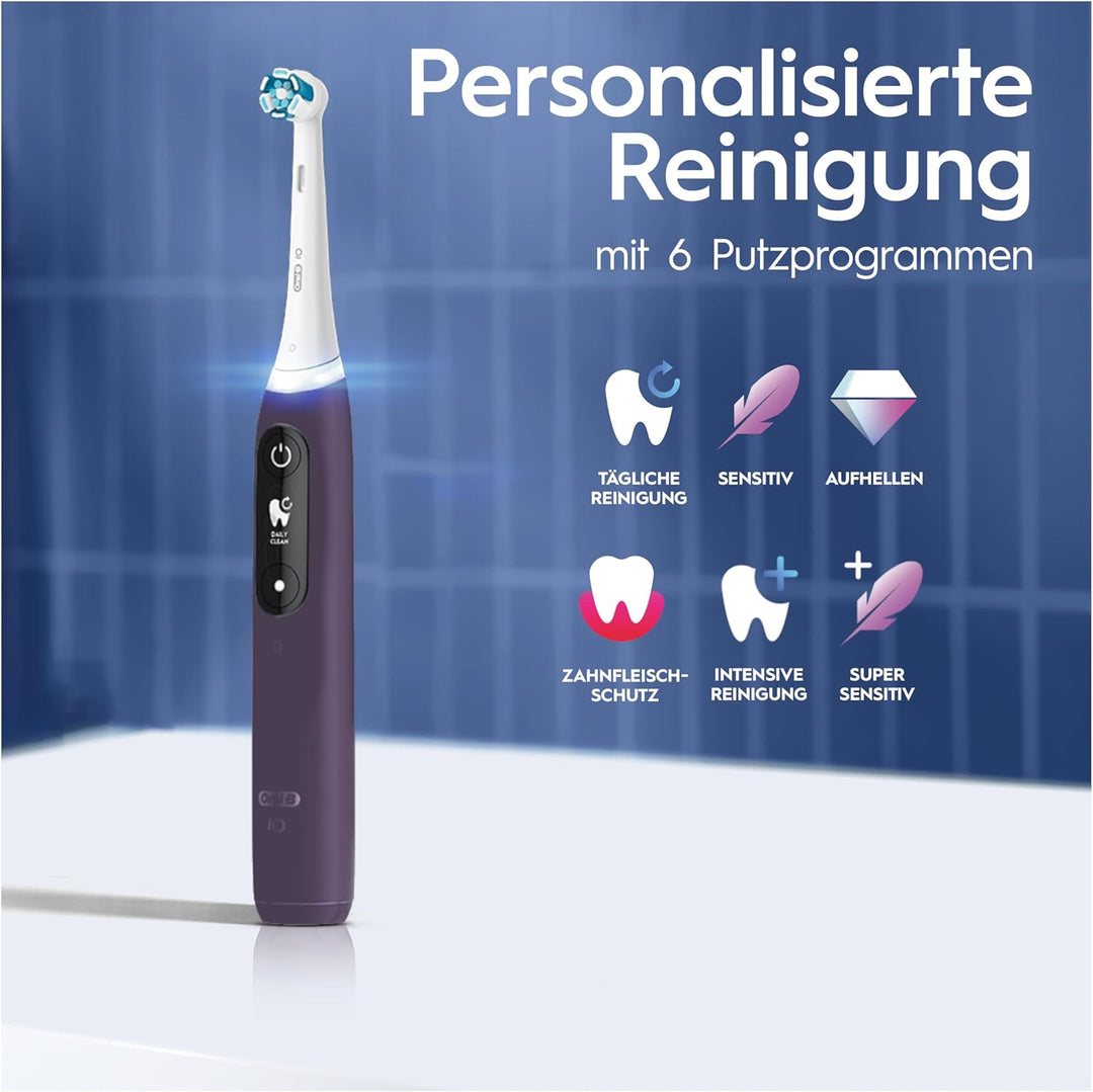 Oral-B iO Series 8 Plus Edition Elektrische Zahnbürste/Electric Toothbrush, PLUS 3 Aufsteckbürsten,