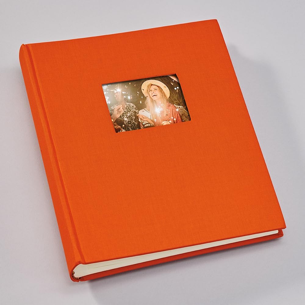 Semikolon 364710 Foto-Album Medium Finestra - 21,6x25,5 cm - 80 Seiten cremefarben, für 160 Fotos -