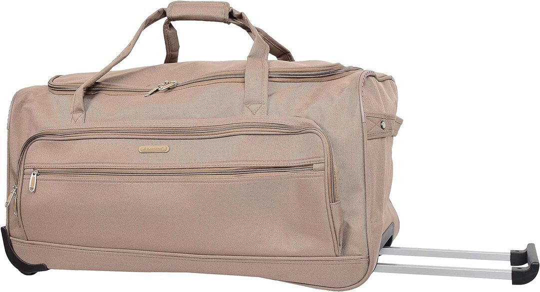 HL472 Trolleytasche mit Rädern, gross, Beige, beige, L, Reisetasche mit Rollen