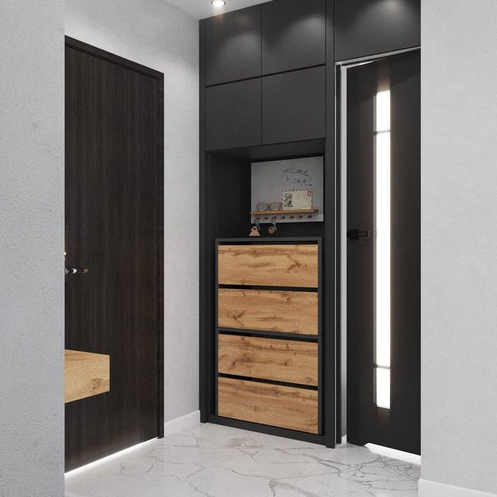 MRBLS Schuhschrank für den Flur | Schuhregal modular | Schrank mit Platz zum Aufbewahren von Schuhen