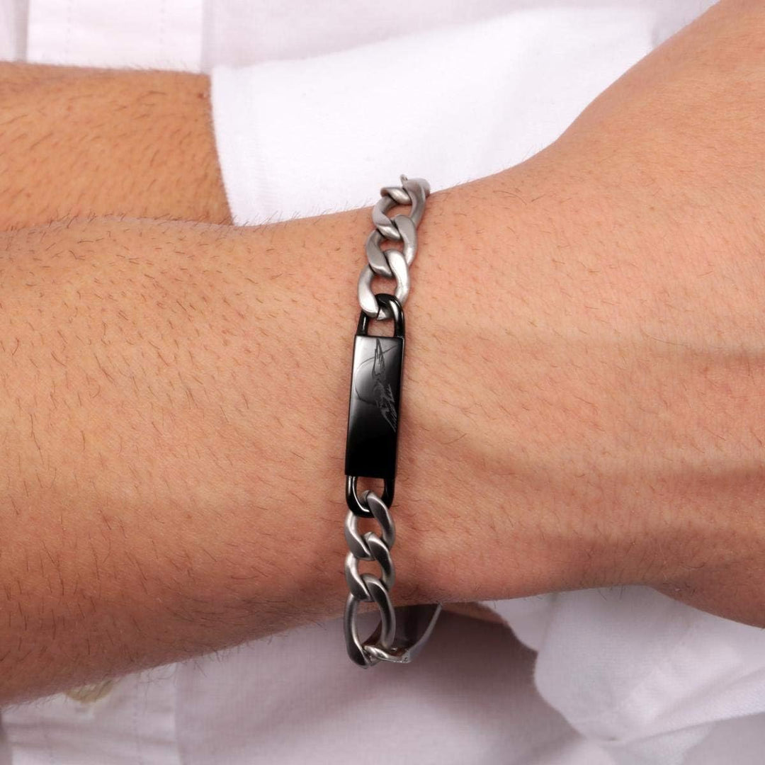 SECTOR Herren Armband, ENERGY Kollektion, aus Edelstahl, Lack - SAFT57 Silber, Silber