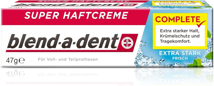 Blend-a-dent Complete Extra Stark Frisch Super-Haftcreme, 3er Pack (3 x 47 g), Extra stark frisch