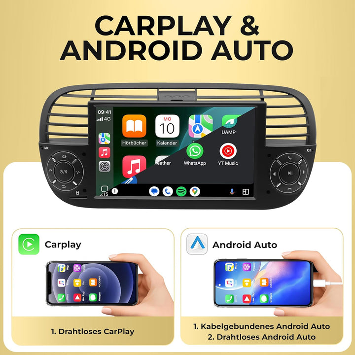 M.I.C. AFI7-L2 Android 14 Autoradio mit Navigation: MediaTek MT6765V, 4GB+64GB, 7 Zoll QLED Display,