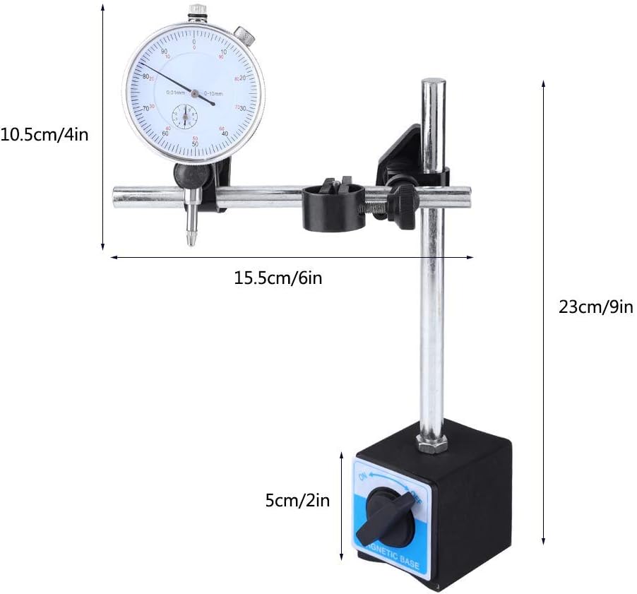 Magnetstativ Messstativ für Messuhr, Einstellbare Magnetischer Messstativ Magnet-Messstativ mit Mess