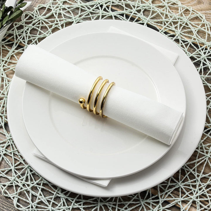 LEKOCH 100 PCS Einweg Servietten Weiss, Air Laid Stoffähnlich Servietten Für Hochzeit Premium QUALIT