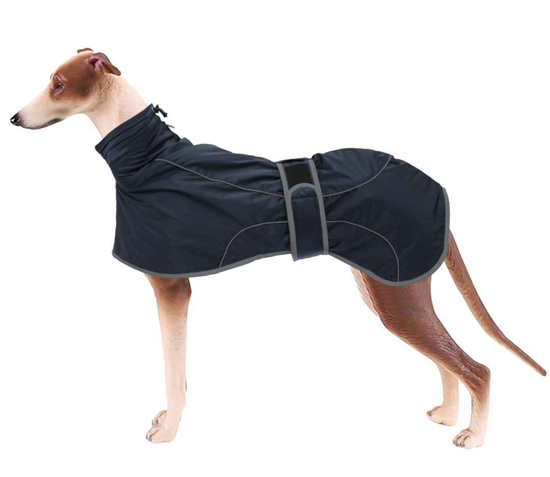 Geyecete- Wasserdicht Windhunde Mantel Fleece Whippet Pullover Winterjacke,Verstellbaren Reflektiere