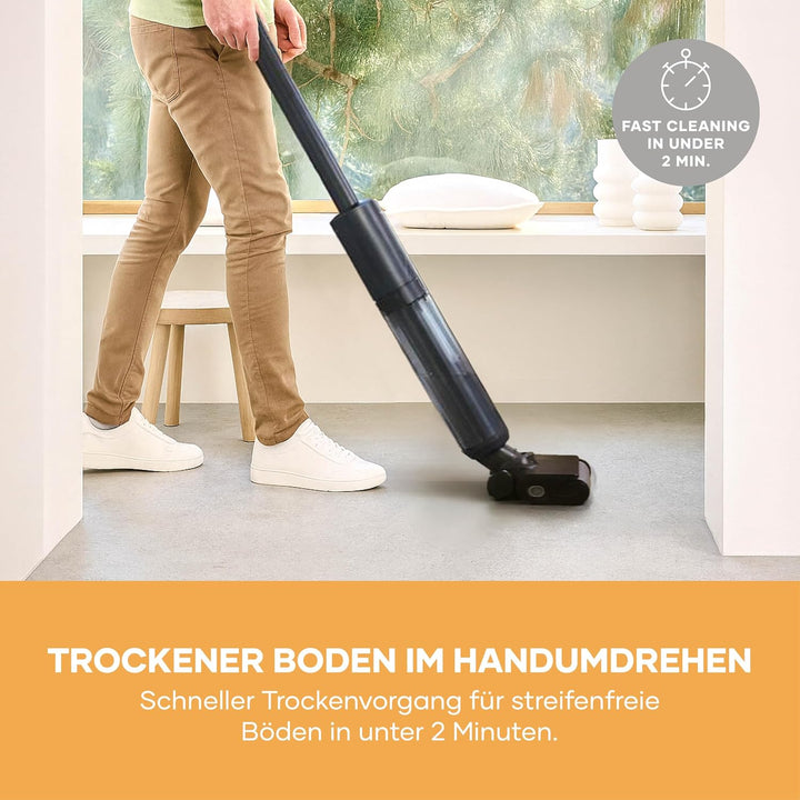 Severin Elektrischer Bodenwischer kabellos, mit LED-Anzeige, Zwei-Tank-System, mit Ladestation, Adap