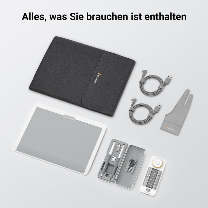 Xencelabs Pen Tablet Medium Bundle SE v2 Professionelles Grafiktablett 12 Zoll für Profi Kreative Ze