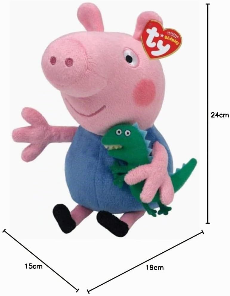 TY Peppa Pig & George Pig 10 Zoll Multipack - Beanie Baby Weiche Plüschtiere - Sammlerstück Kuschelt