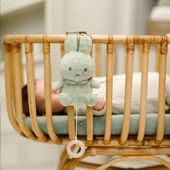 Tiamo NIJN894 Stoff Spieluhr Hase Miffy - Green Flower