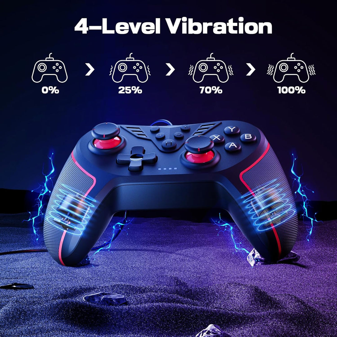 RivalPlay PC Controller mit 2-Tasten-Zuordnung, Kabelgebundener Joystick Controller Kompatibel für W