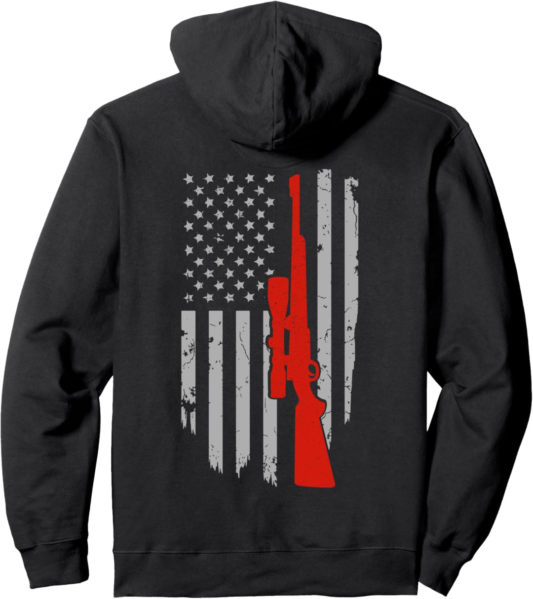Lustige Jagdbekleidung mit amerikanischer Flagge, für Herren und Jungen Pullover Hoodie