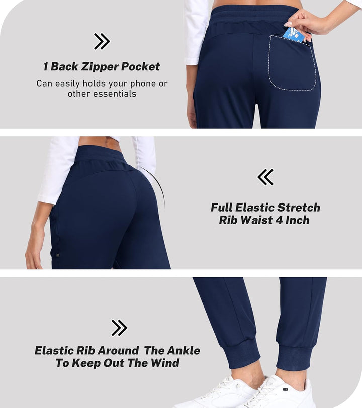 MoFiz Jogginghose Damen Thermohose Mikrofleece Sporthose Atmungsaktiv Waterproof Sweatpants mit Reis