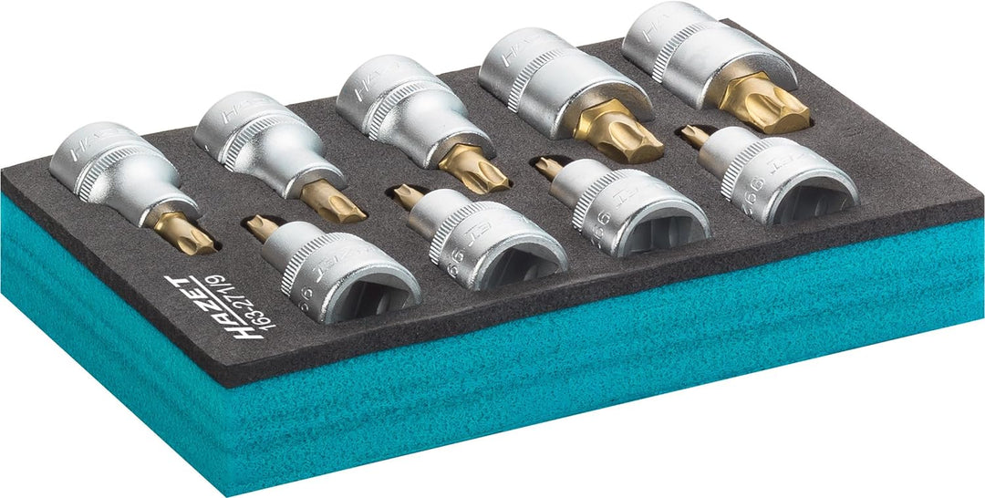 Hazet Schraubendreher-Steckschlüsseleinsatz-Satz TORX, Vierkant 12,5 mm 1/2 Zoll, Anzahl Werkzeuge: