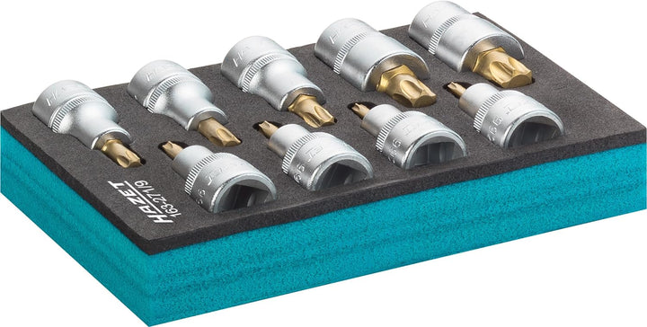 Hazet Schraubendreher-Steckschlüsseleinsatz-Satz TORX, Vierkant 12,5 mm 1/2 Zoll, Anzahl Werkzeuge: