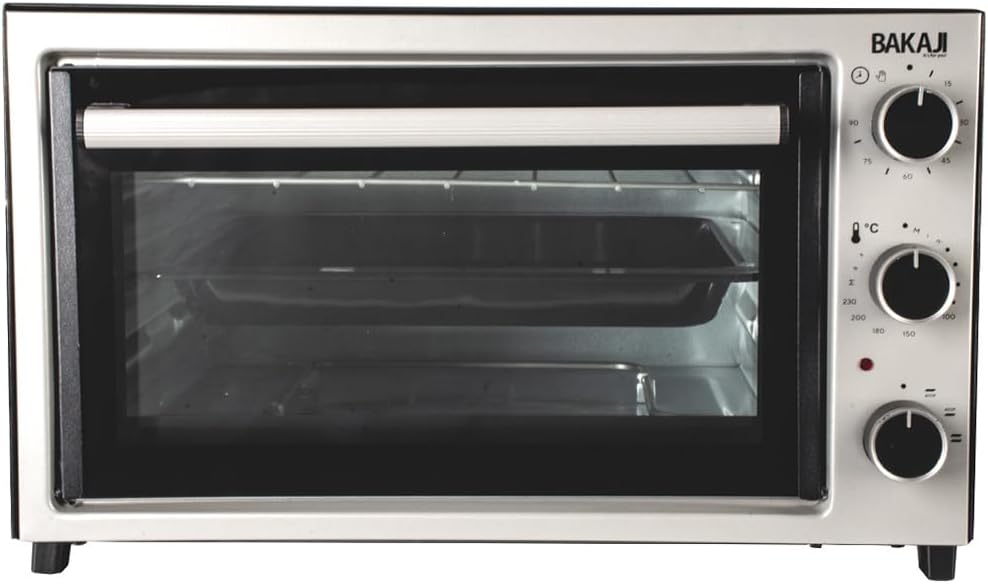 Bakaji Elektrischer Ofen mit Umluft, Kapazität 36 Liter, Leistung 1600 W, einstellbare Temperatur, m