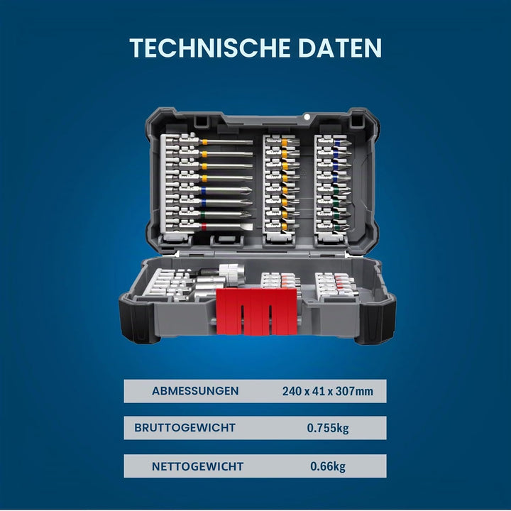 Bosch Bit-Set (44 + 1 Stück) 45tlg. (PH,PZ,SL,HEX,T,TH)