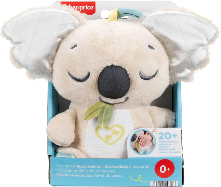 Fisher-Price Baby-Spielzeug für unterwegs Koala-Spieluhr, Plüsch-Spieluhr mit weissem Rauschen und M