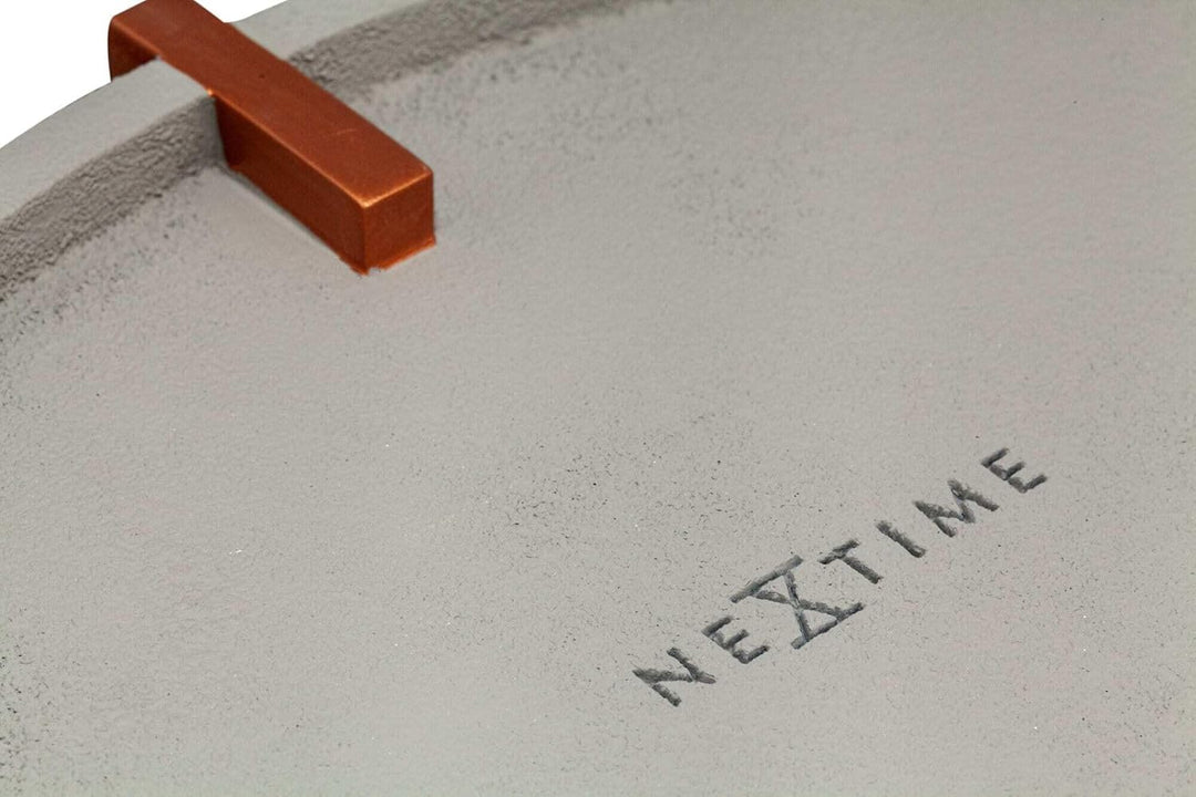 NeXtime Designer Wanduhr Beton „3515-Mohawk Wall“ Wanduhr, leises Uhrwerk, Kupferelemente, 32 cm