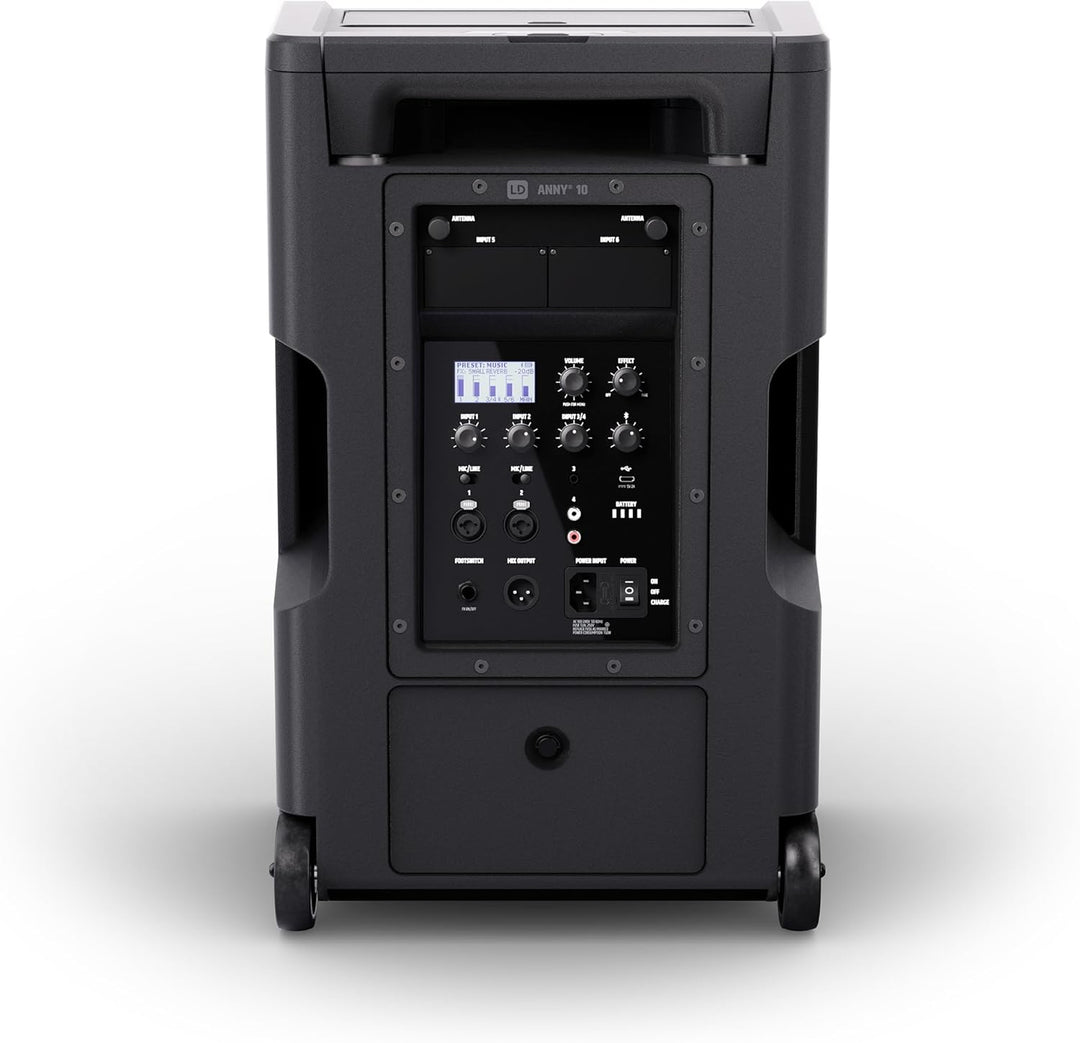 LD Systems ANNY 10 - mobiler PA-Lautsprecher mit Akku und Mixer, schwarz