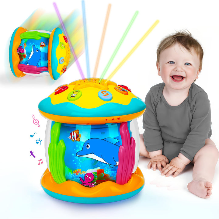 Baby Spielzeug ab 1 2 Jahr mit Musik &amp; Licht, Musikalische Montessori Babyspielzeug ab 6 9 12 18 Mon