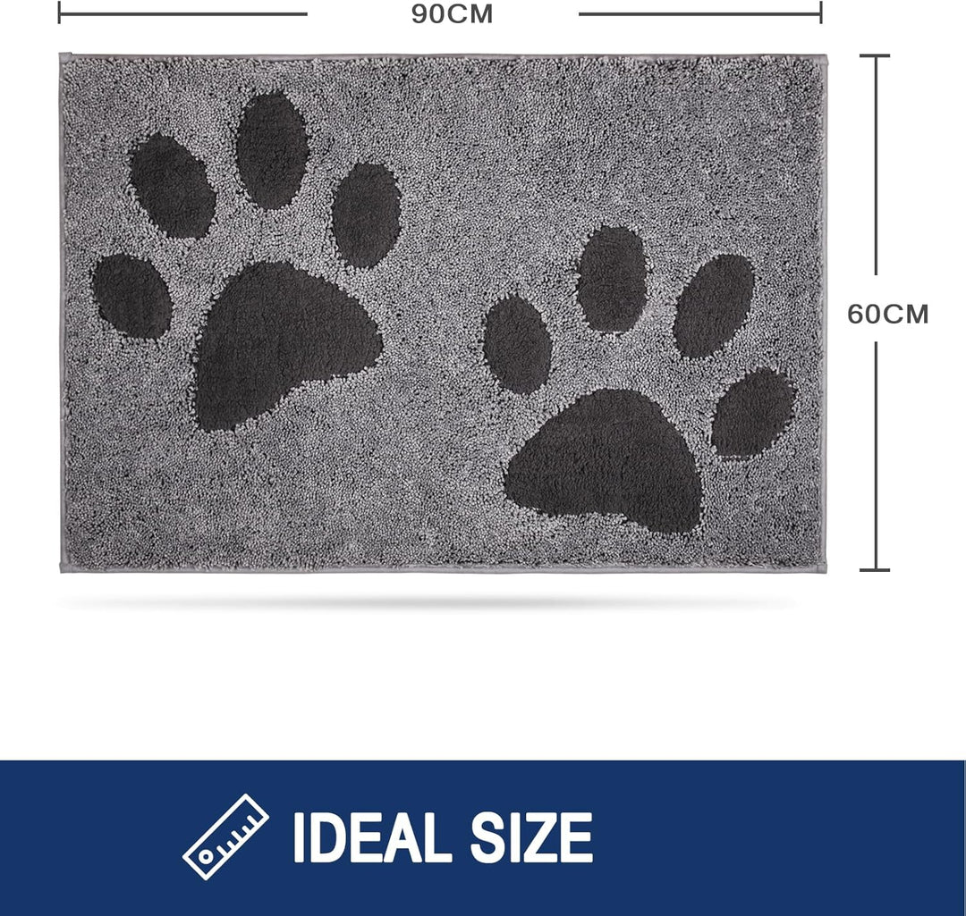 FCSDETAIL Schmutzfangmatte waschbar 60 x 90 cm, Fussmatte Innen, absorbierend Fussmatte, rutschfeste