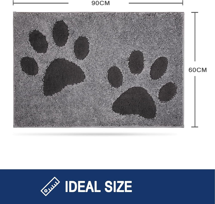 FCSDETAIL Schmutzfangmatte waschbar 60 x 90 cm, Fussmatte Innen, absorbierend Fussmatte, rutschfeste