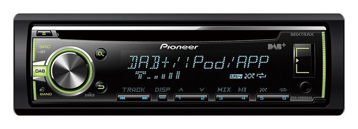Pioneer DEH-X6800DABAN Schwarz 200 W – Multimedia Receiver fürs Auto (schwarz, 1 DIN, 200 W, CD, CD-