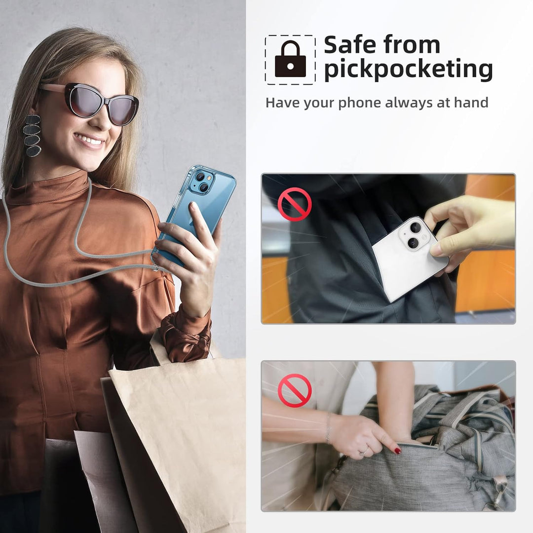 GOODVISH Handykette kompatibel mit Apple iPhone 13-6,1" Display | Necklace Hülle mit Band Handyhülle