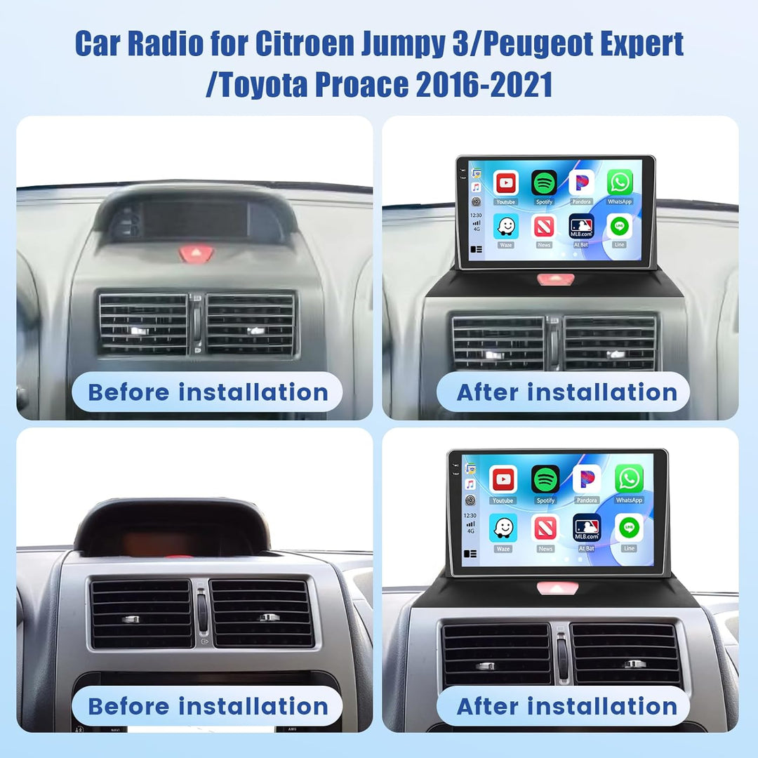 [4G+128G] Inefala Android 15 Autoradio für Citroen Jumpy 3/Peugeot Expert/Toyota Proace 2016-2021 mi