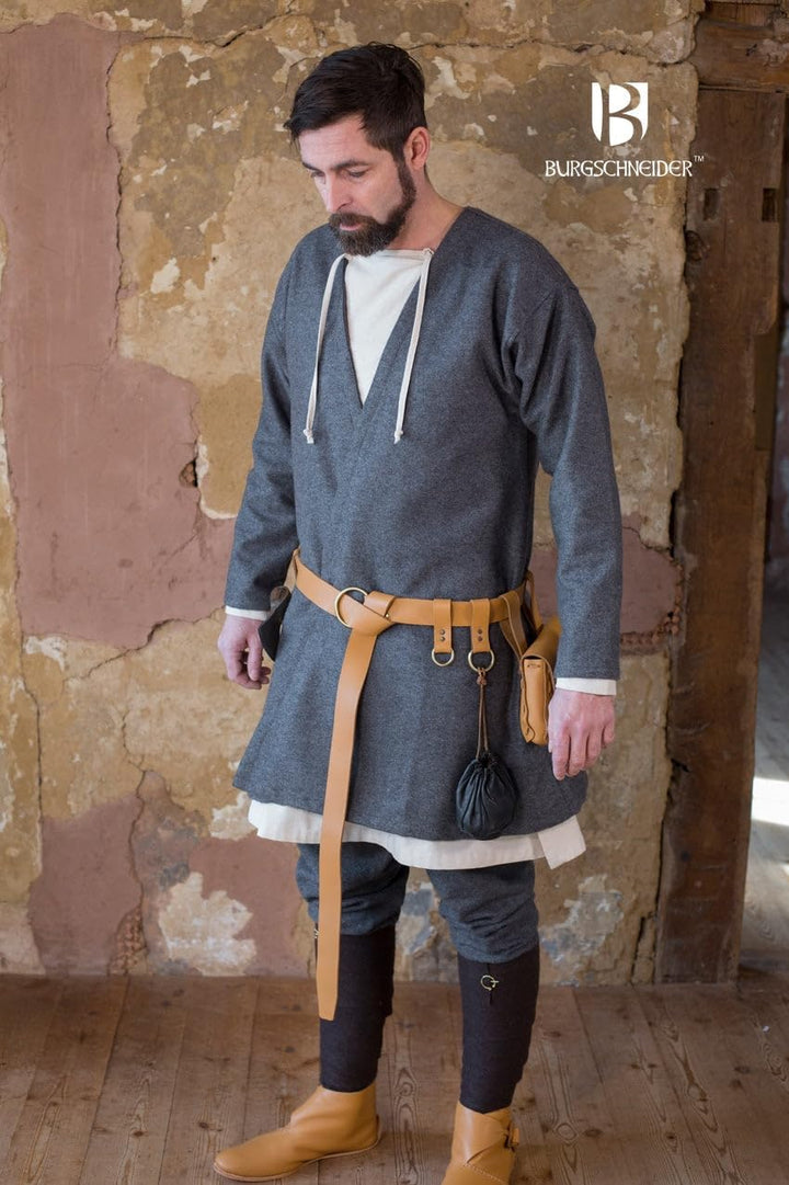 Burgschneider - Klappenrock Loki - Kleidung für Larp, Mittelalter, Cosplay und Fantasy Dark Grey M,