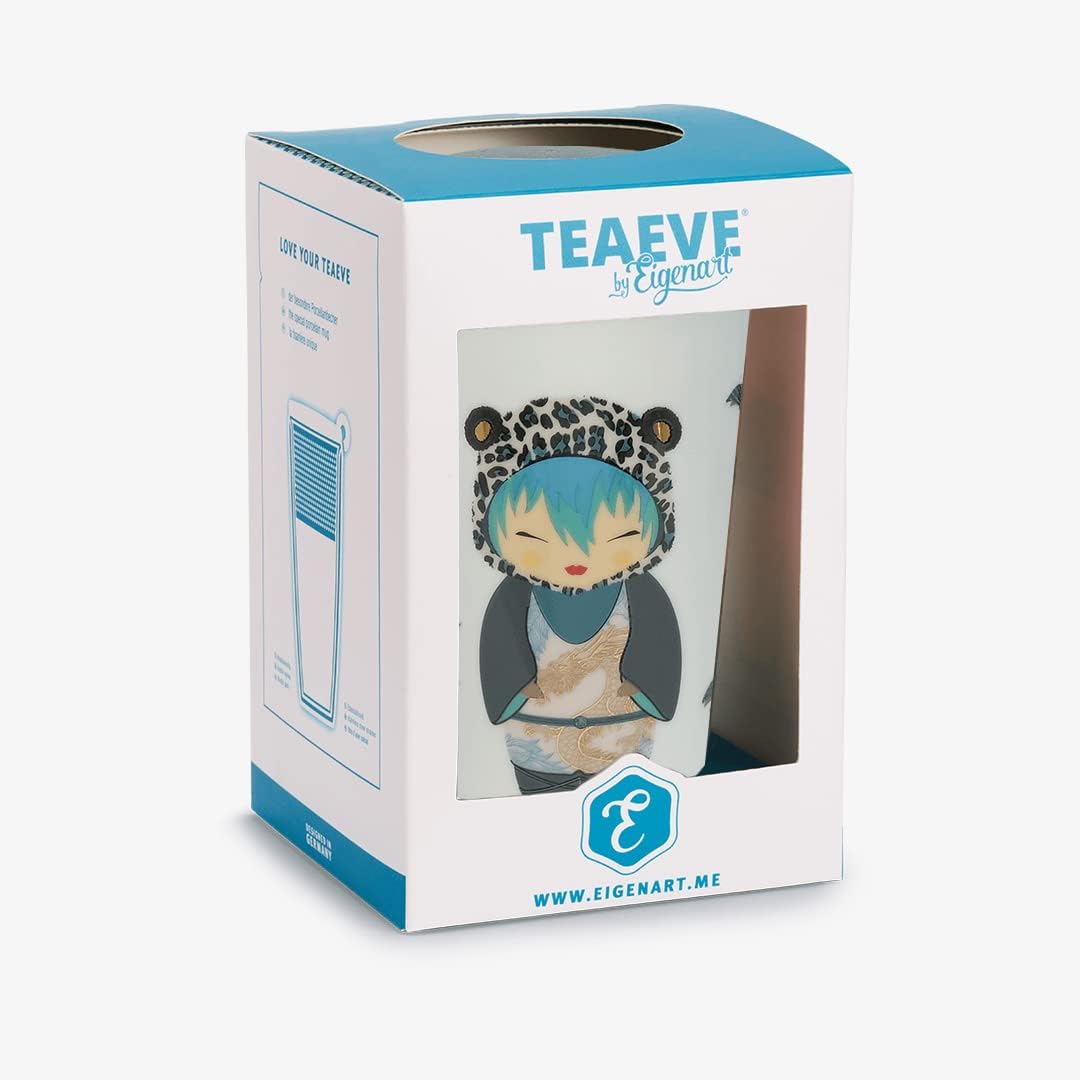 Eigenart TEAEVE Teebecher "Little Animals - Leo", Becher mit Sieb + Deckel im Geschenkkarton