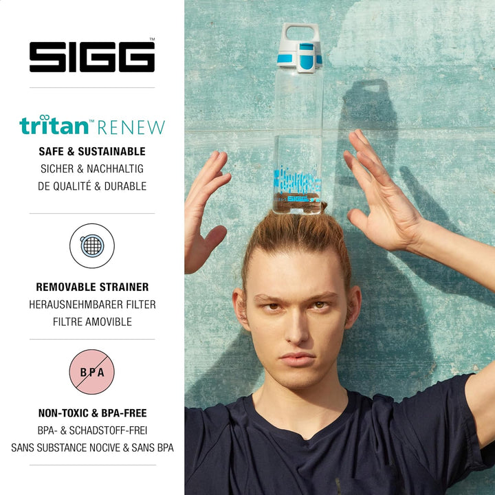 SIGG - Tritan Renew Trinkflasche - Total Clear ONE - Für Kohlensäurehaltige Getränke Geeignet - Spül
