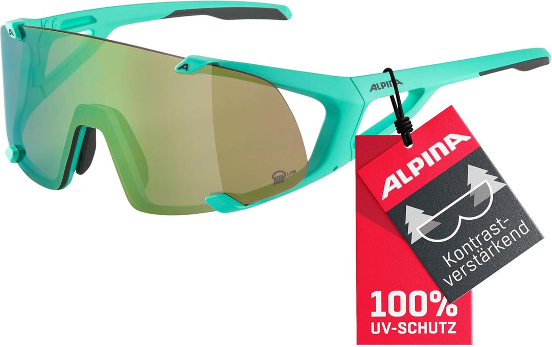 ALPINA Unisex Sport- & Fahrradbrille Sportbrille (1er Pack) Einheitsgrösse turquoise matt, Einheitsg