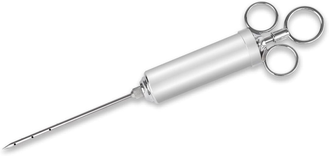 Beeketal 'PSB-60' Profi Gastro Fleischspritze Edelstahl 50 ml - Set inkl. 3 x Pökelnadeln, 2x Reinig