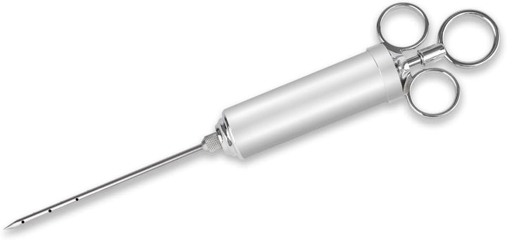 Beeketal 'PSB-60' Profi Gastro Fleischspritze Edelstahl 50 ml - Set inkl. 3 x Pökelnadeln, 2x Reinig