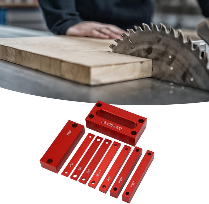 9 -pcs -Höhenmesssteine Blöcke Aluminiumlegierung Holzbearbeitung Setup -Riegel Präzision für Rout