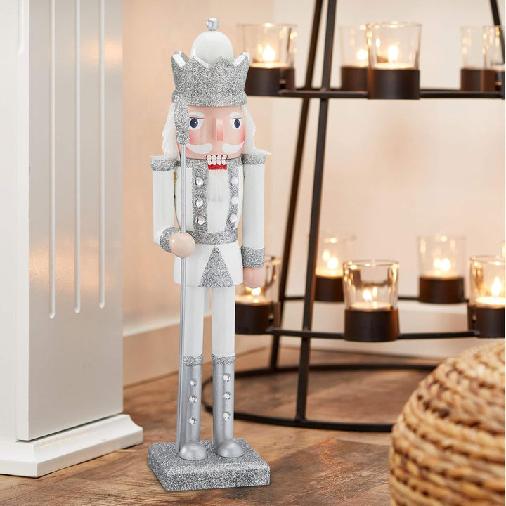 Cepewa Nussknacker aus Holz König w/s 38 cm Weihnachtsdeko Figur Erzgebirge Nussbrecher Nutcracker N